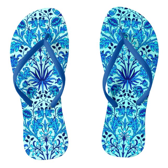 Chanclas Impresión hidráulica William Morris, Aqua y Turquo (Plantilla)