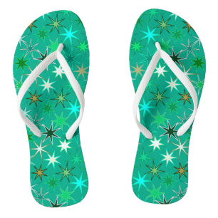 Chanclas Impresión Starburst moderna, turquesa y Aqua