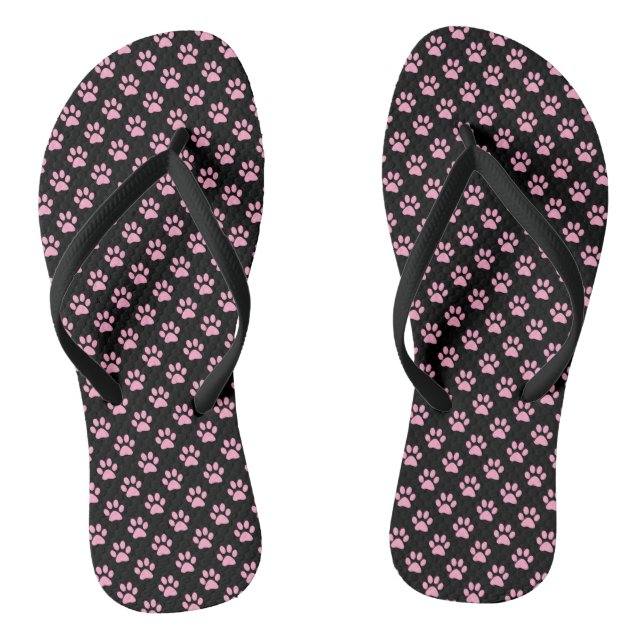 Chanclas Impresiones de pintura de animales rosados de cana (Plantilla)