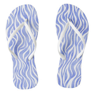 Chanclas Imprimir cebra de color azul deno