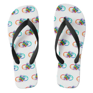 Chanclas Infinidad brillante con la mariposa arcoiris