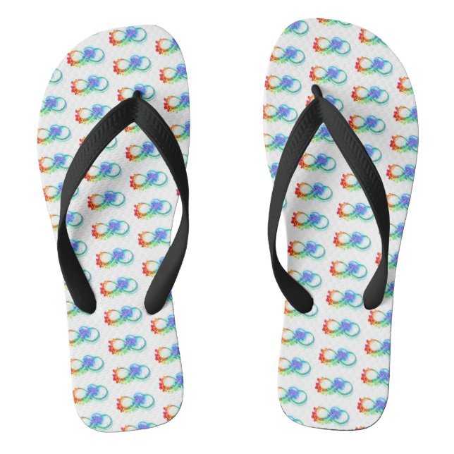 Chanclas Infinidad con las medusas del arcoiris (Plantilla)