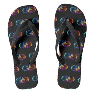 Chanclas Infinidad vibrante con mariposa arco iris sobre ne