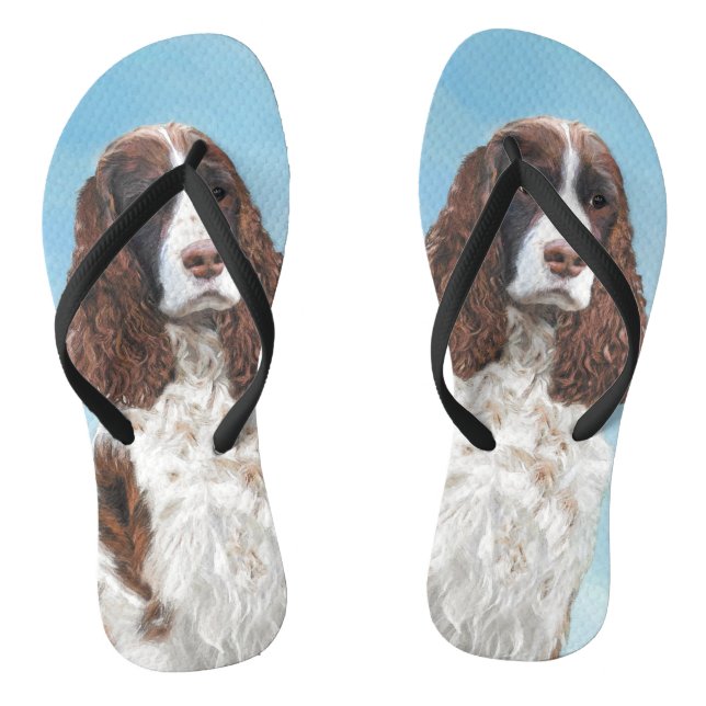 Chanclas Inglés Springer Spaniel Pintura Original Perro Art (Plantilla)