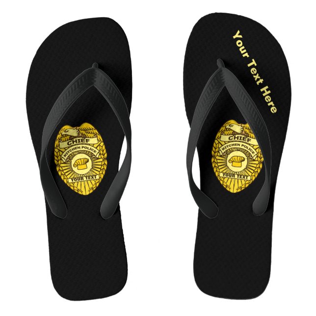 Chanclas Insignia Del Jefe De La Policía De Cocina (Plantilla)