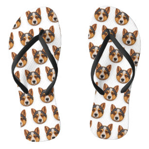 Chanclas Inspiración en 3D del perro de ganado vacuno austr