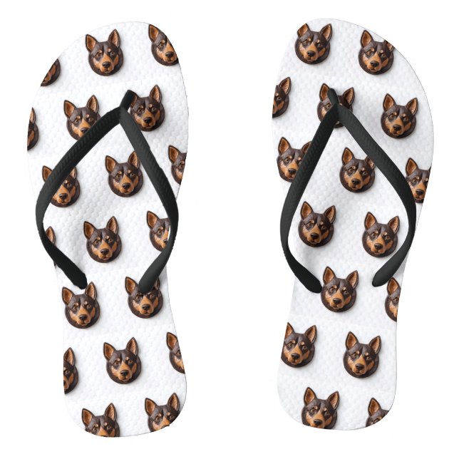 Chanclas Inspiración en 3D del perro Kelpie australiano (Plantilla)