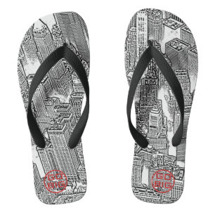 Chanclas Ir con los flancos de la línea de vuelo grande