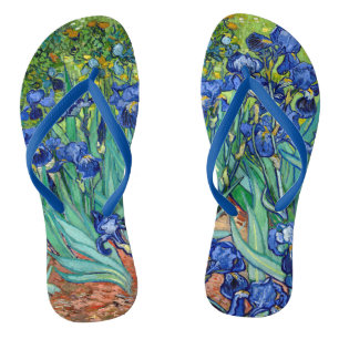 Chanclas Irises Vincent van Gogh Pintura Flip Flops