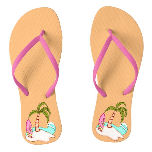 Chanclas Isla de Surfboard colorida 2 Flip Flops (Plantilla)