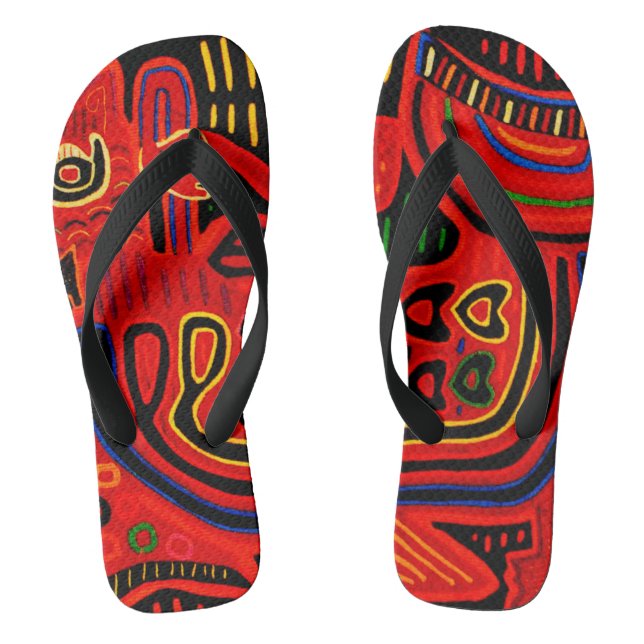 Chanclas Isla Flip Flops de la tribu Kuna (Plantilla)