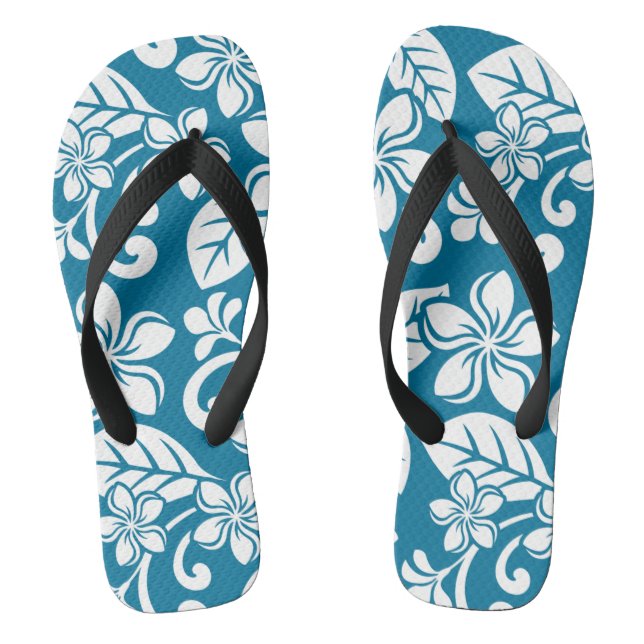 Chanclas ISLAND PLUMERIA (AZUL CARIBEÑO) Flip Flops (Plantilla)