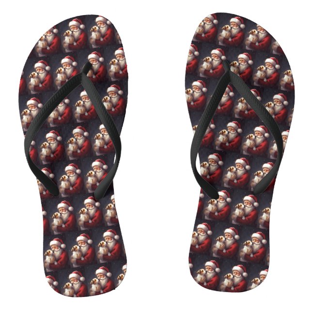 Chanclas Jack Russell Con Navidades festivos de Santa Claus (Plantilla)