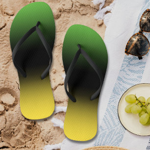 Chanclas Jamaica Colores gradientes Ombre Verde y Amarillo