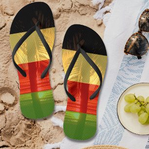 Chanclas Jamaica Rasta Colores Playa de la Isla del Caribe