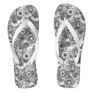 Chanclas Jardín de flores silvestres de Australia blanco y 