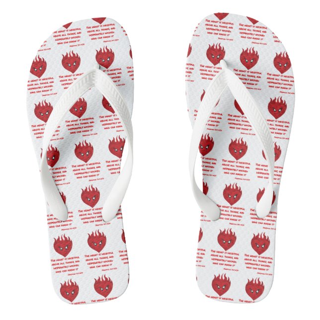 Chanclas Jeremiah 17:9 KJV Biblia Escritura De Todo El Unis (Plantilla)