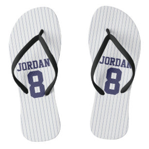 Chanclas Jersey de béisbol con nombre y número personalizad