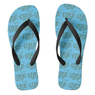 Chanclas John 15:18 KJV Bible Scripture Verse Blu All-Over