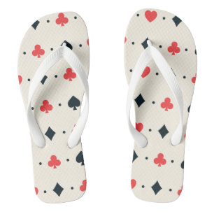 Chanclas Juego de Cartas de Poker Diversión Clubs Diamantes
