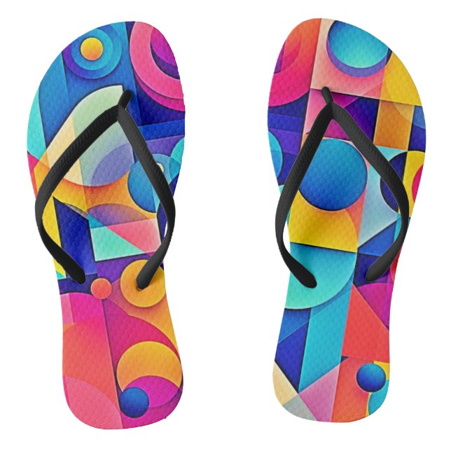 Chanclas Juego de Formas Vibrantes (Plantilla)