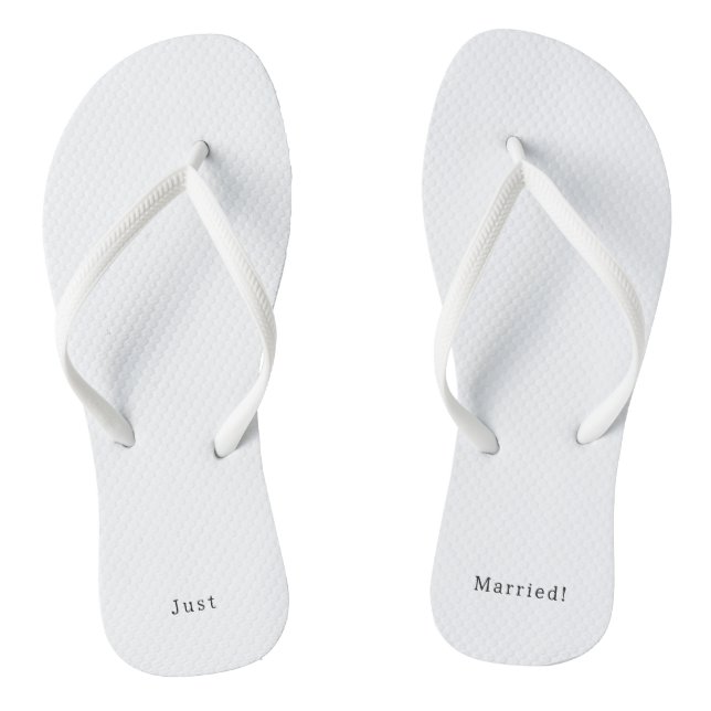 Chanclas Just Married Quote Wedding And Marriage Text (Plantilla)