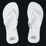 Chanclas Just Married Wedding Marriage Slippers<br><div class="desc">Teenslippers - Just Married</div>