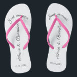Chanclas Justamente married personalisierbare<br><div class="desc">Personalisierbare Flip fracaso como regalo para Brautpaar como regalo de invitado en su boda o.</div>