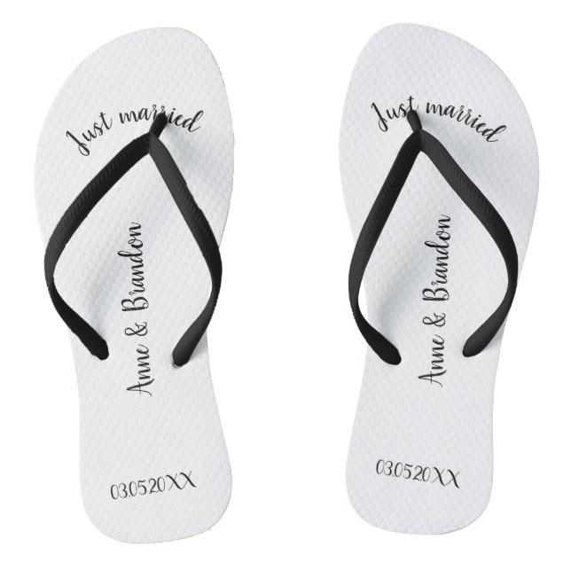 Chanclas Justamente married personalisierbare (Plantilla)