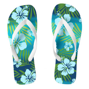 Chanclas Kalani Tie Dye Blend Hibisco Tropical - Verde azul