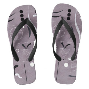 Chanclas Kandinsky - Cuatro partes, arte abstracto,