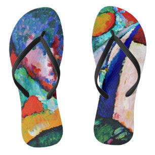 Chanclas Kandinsky - La Cascada, obra de arte colorida,
