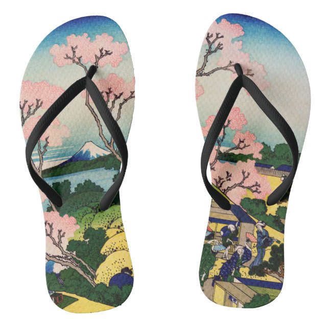 Chanclas Katsushika Hokusai - Gotenyama, Tokaido, Shinagawa (Plantilla)