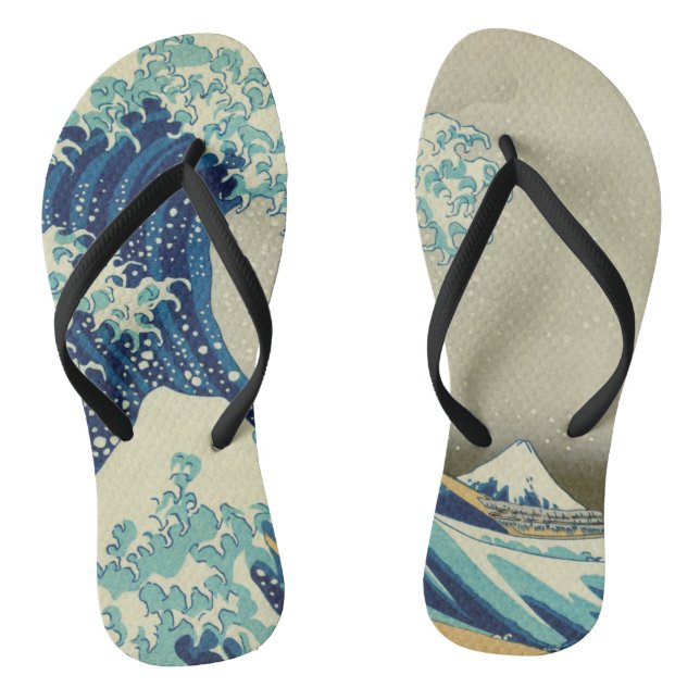 Chanclas Katsushika Hokusai - La gran ola de Kanagawa (Plantilla)
