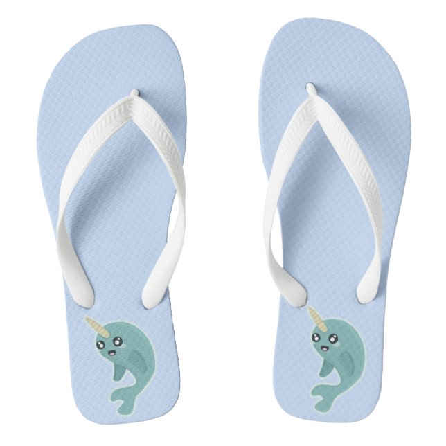 Chanclas Kawaii Narwhal (Plantilla)