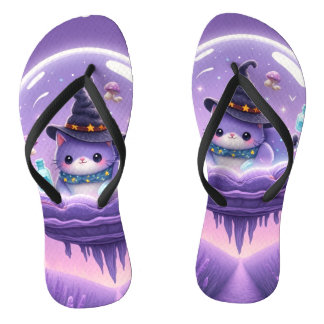 Chanclas Kawaii Witch Snow Globe Flip Flops