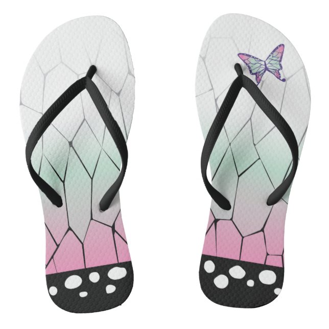 Chanclas Kimetsu no Yaiba Shinobu Kocho Par de Flip Flops (Plantilla)