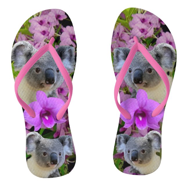 Chanclas Koala y Orquídeas (Plantilla)