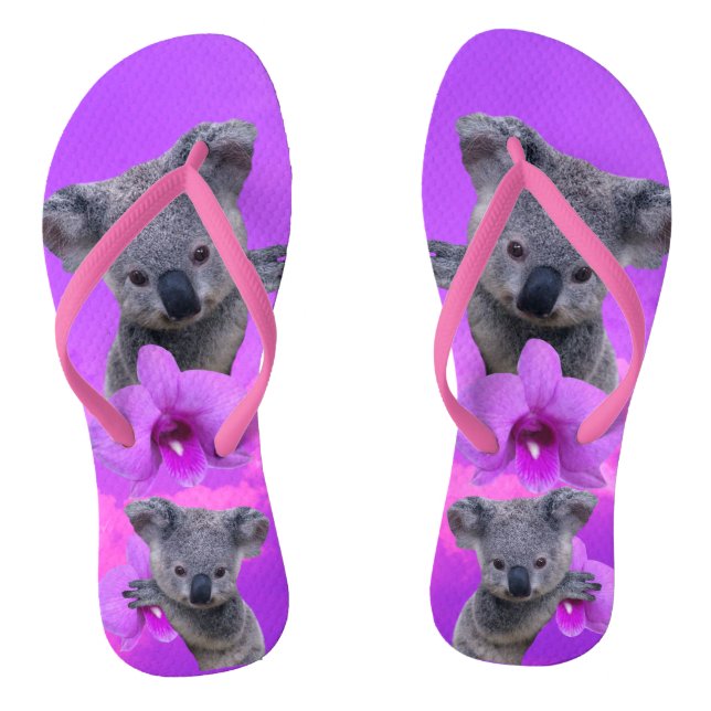 Chanclas Koala y Orquídeas (Plantilla)