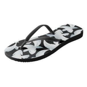Chanclas Koi Fish Pond Flip Flops Black & Pearl