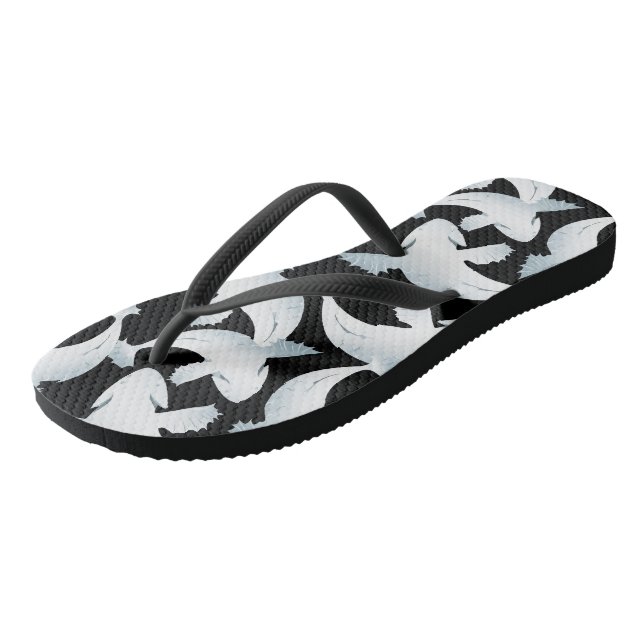 Chanclas Koi Fish Pond Flip Flops Black & Pearl (Angular)