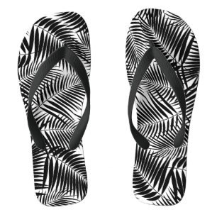 Chanclas Kona Palms Hawaiian Leaf Tropical - Negro