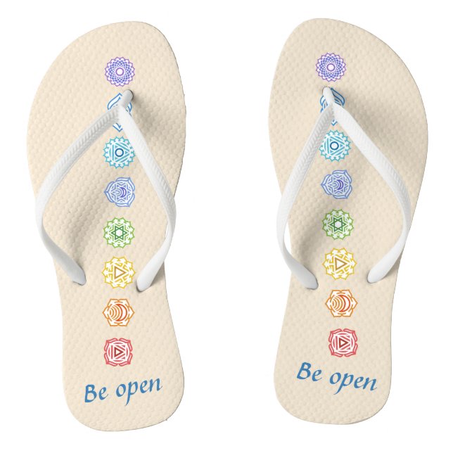 Chanclas Kundalini Yoga Chakras Be Open (Plantilla)