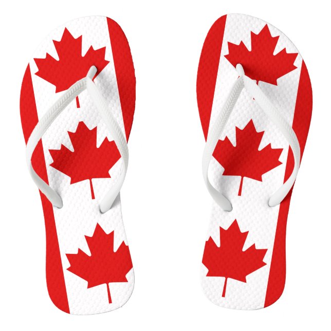 Chanclas La bandera de la hoja de arce de Canadá (Plantilla)
