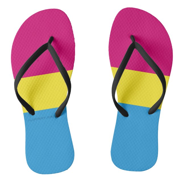 Chanclas La bandera pansexual del orgullo de SlipperyJoe es (Plantilla)