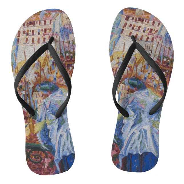 Chanclas La calle entra a la casa - Umberto Boccioni (Plantilla)