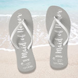 Chanclas La empleada doméstica de honor se hace cargo del n<br><div class="desc">Sorprenda a su doncella de honor con estos divertidos chanclos - personaliza con su nombre o monograma y su fecha boda. El color de fondo se puede cambiar fácilmente para que coincida con los colores bodas. Hace un favor perfecto para una fiesta nupcial - algo que puede usar durante el...</div>