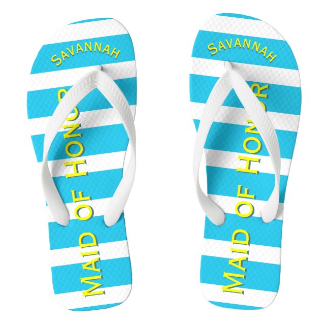 Chanclas La empleada doméstica personalizada de honor Aqua  (Plantilla)