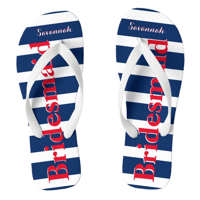 Chanclas La empleada doméstica personalizada de honor azul  (Plantilla)
