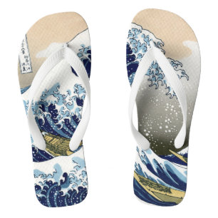 Chanclas La gran ola de Kanagawa Hokusai Ukiyo-e